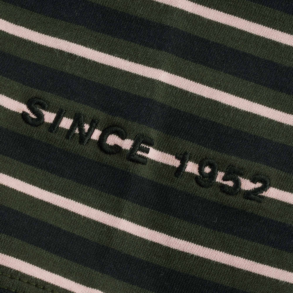 Fine Stripe T-Shirt - Hunting Green
