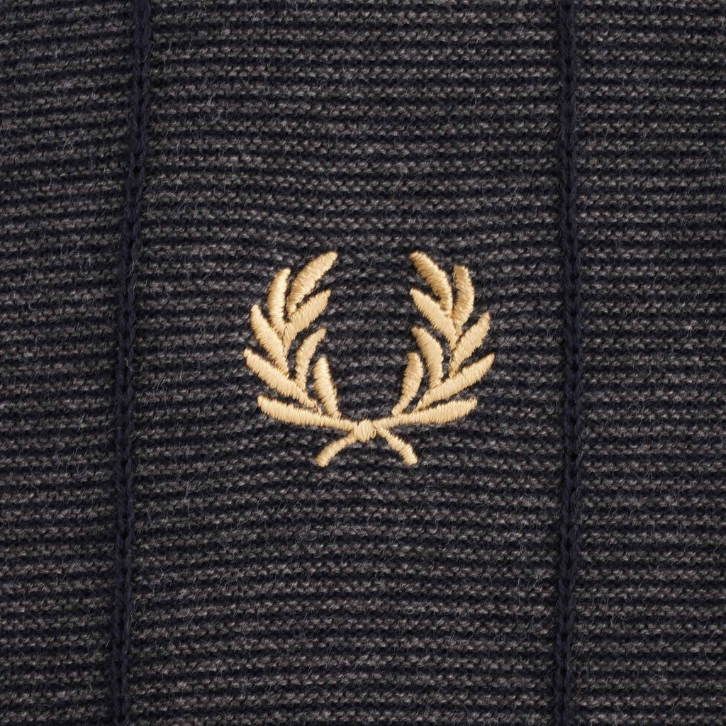 Textured Stripe Cardigan - Navy