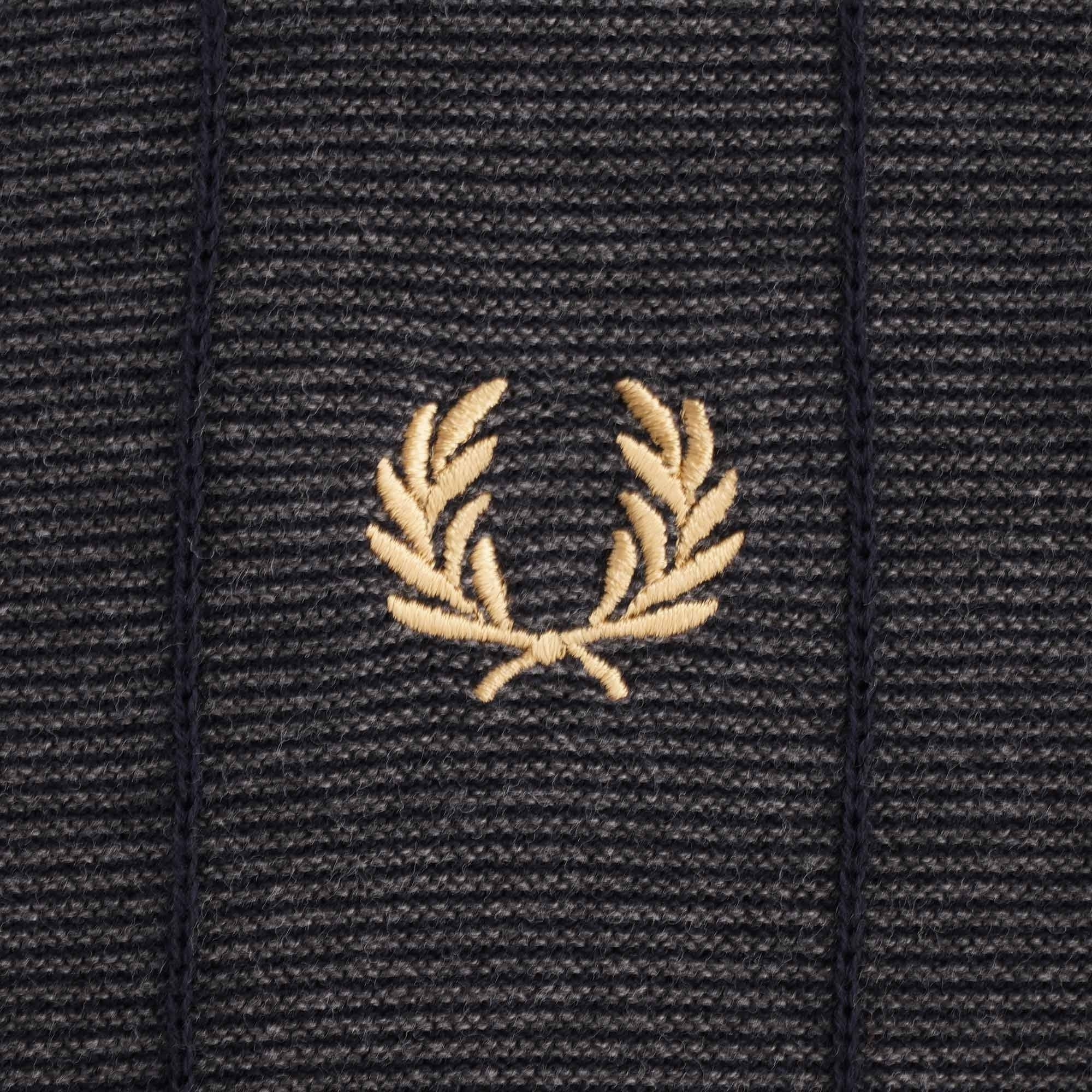 Textured Stripe Cardigan - Navy