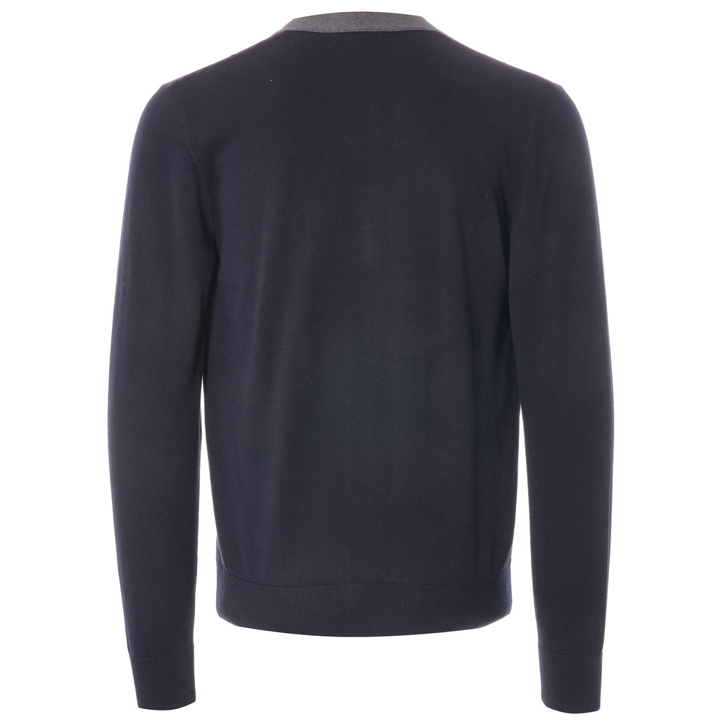 Textured Stripe Cardigan - Navy