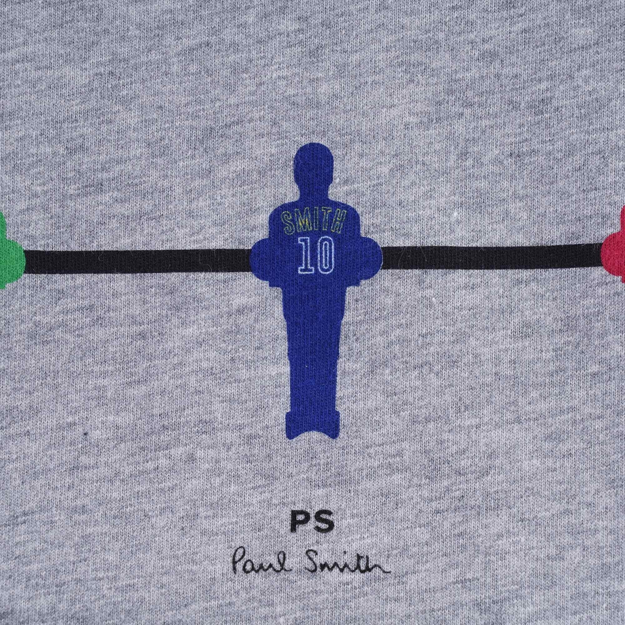 Slim-Fit Organic-Cotton 'Tabletop Football' Print T-Shirt - Melange