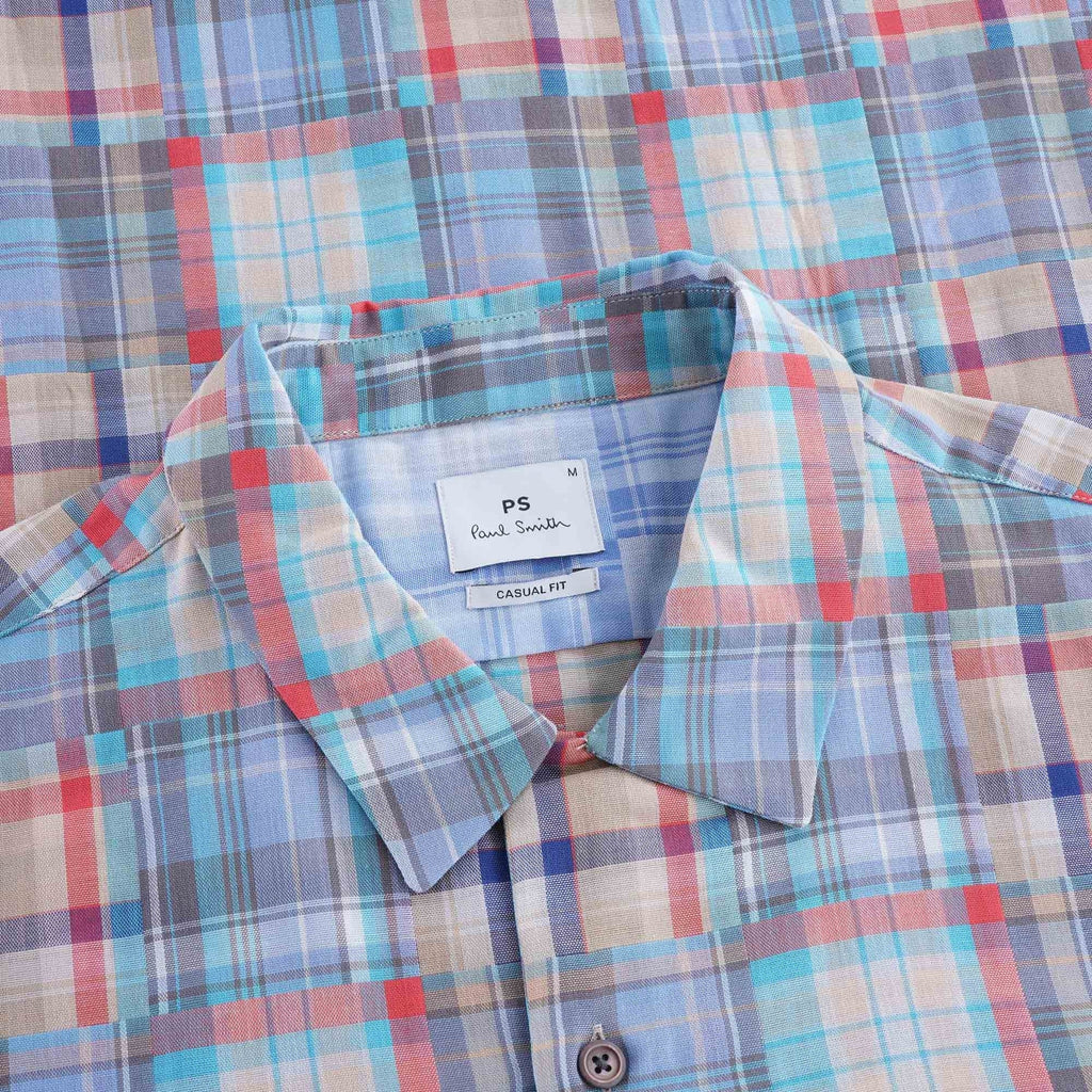 Patchwork Check Vacation Shirt - Green