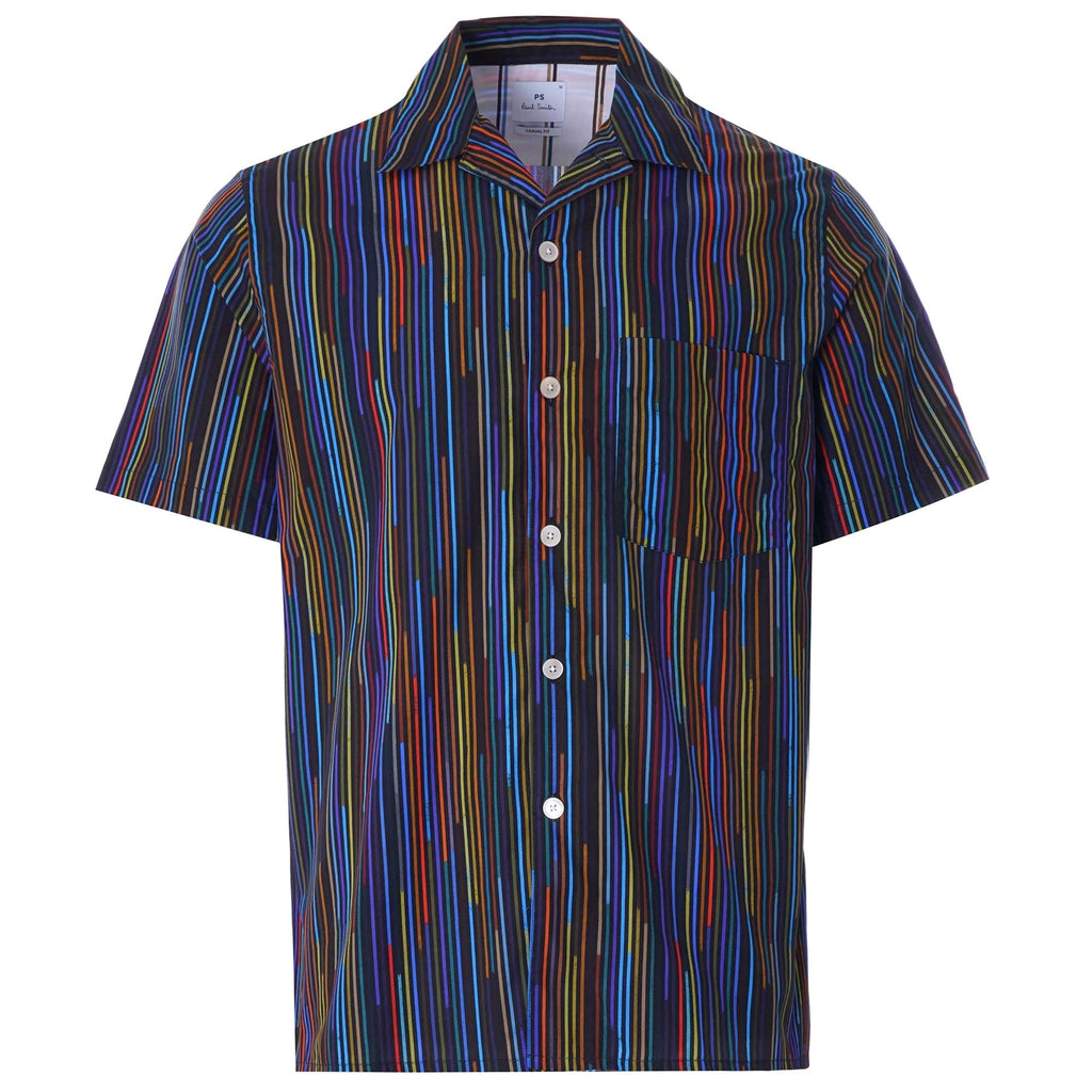 Stripe Vacation Shirt - Black