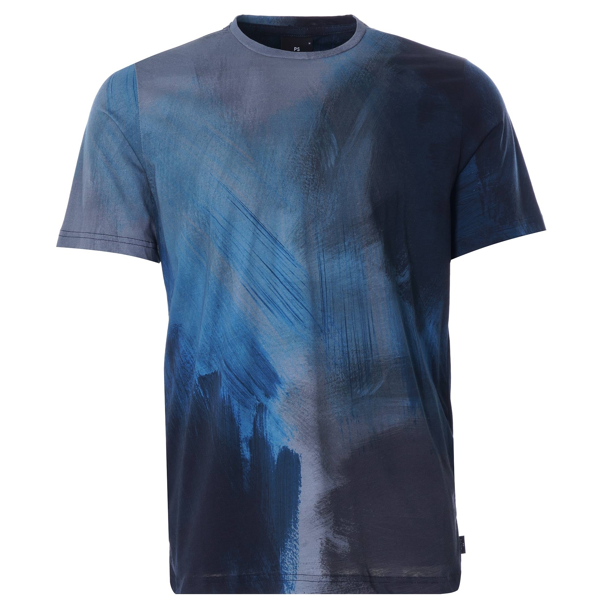 'Brush Stroke' Print Cotton T-Shirt