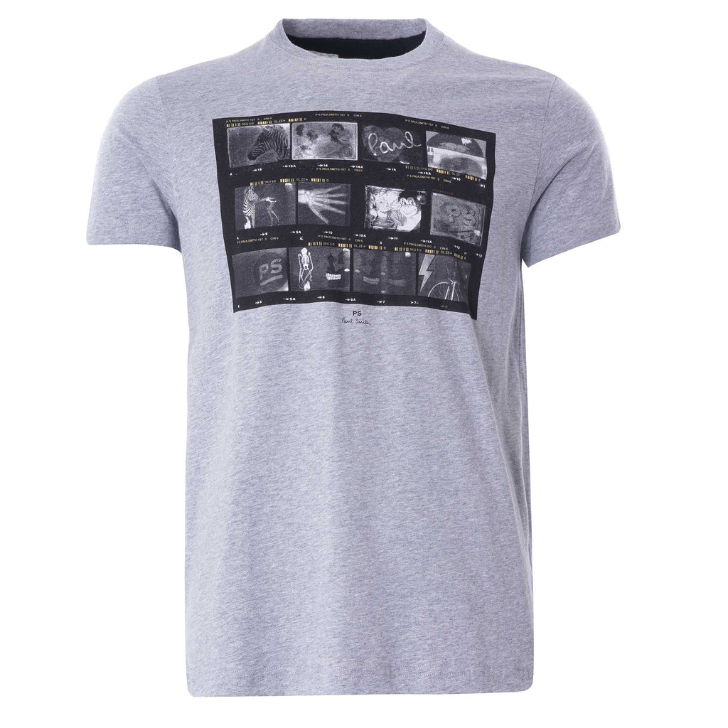 Negatives' Print Organic-Cotton T-Shirt - Melange