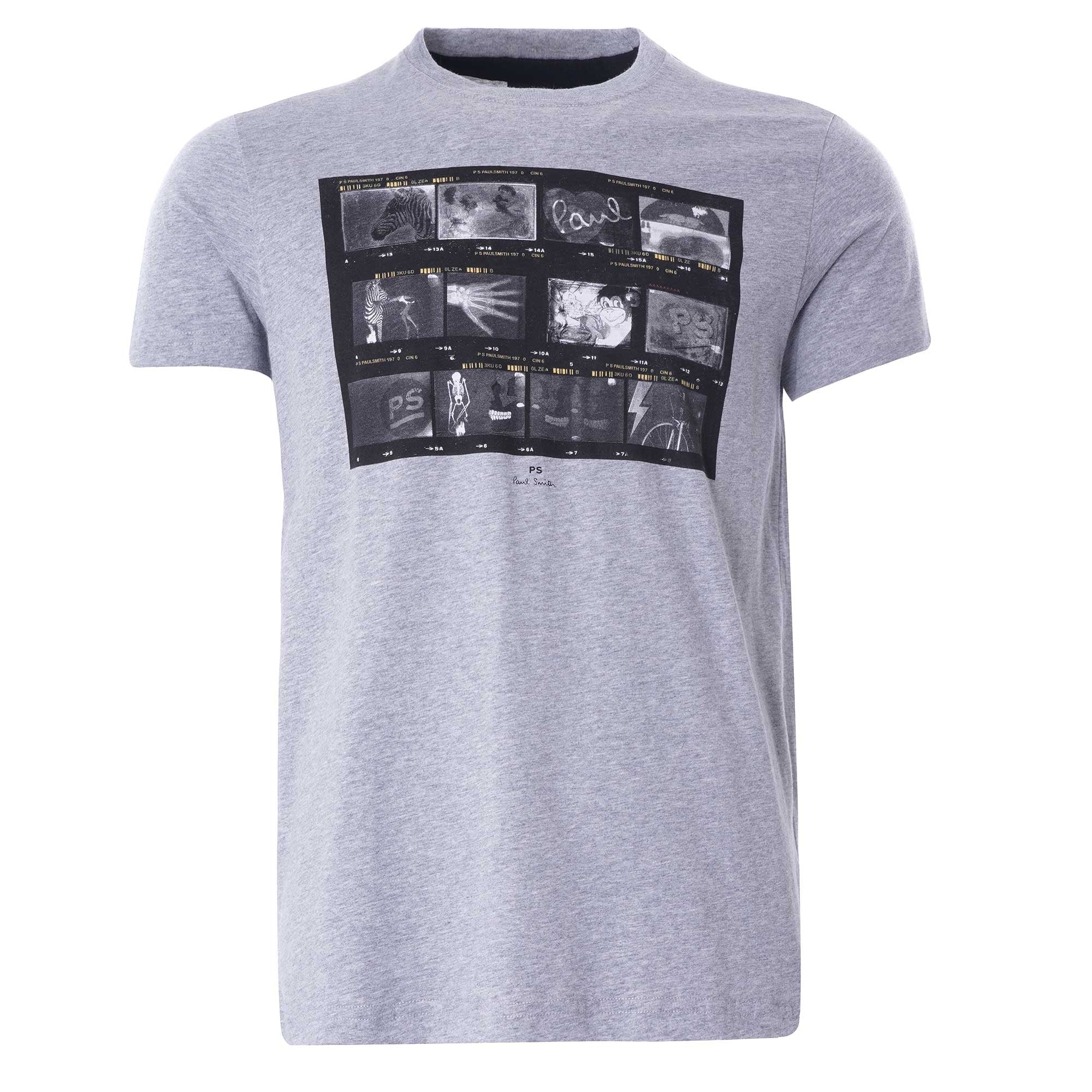Negatives' Print Organic-Cotton T-Shirt - Melange