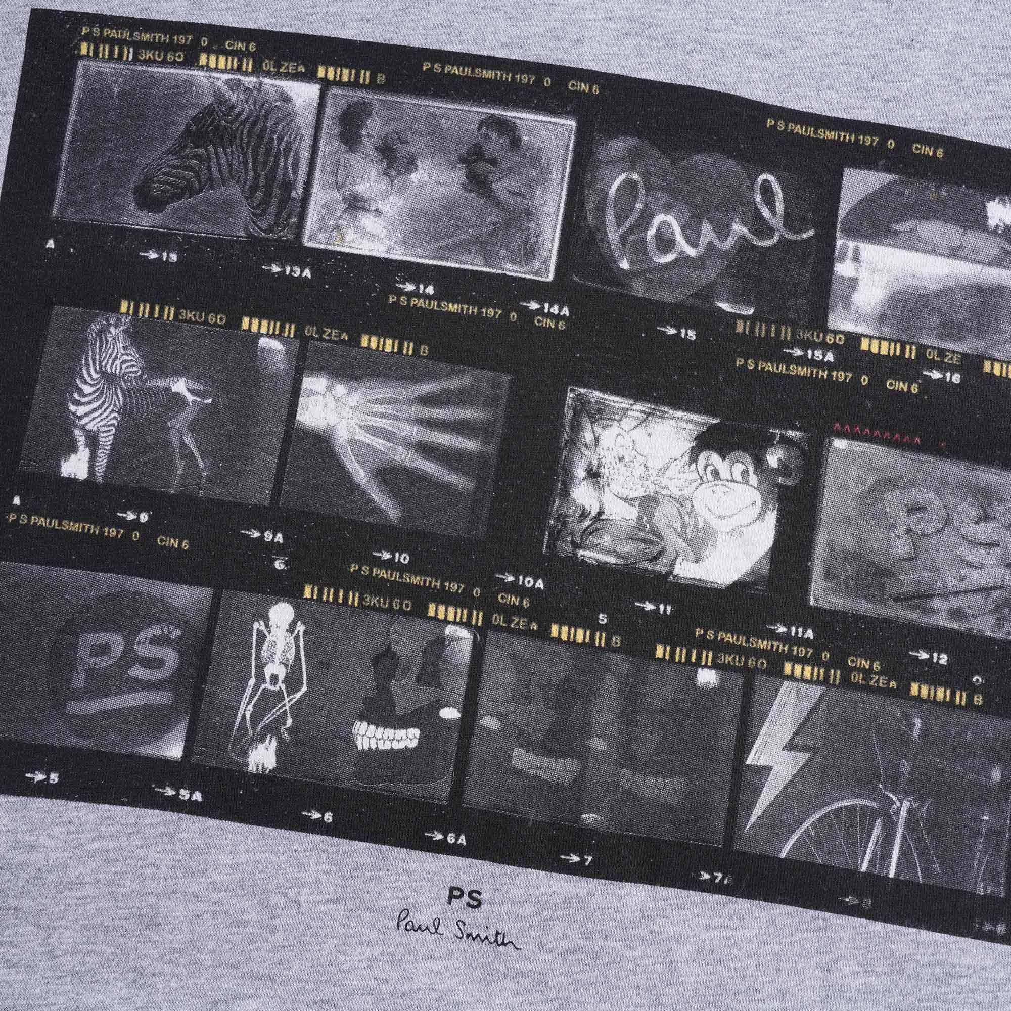 Negatives' Print Organic-Cotton T-Shirt - Melange