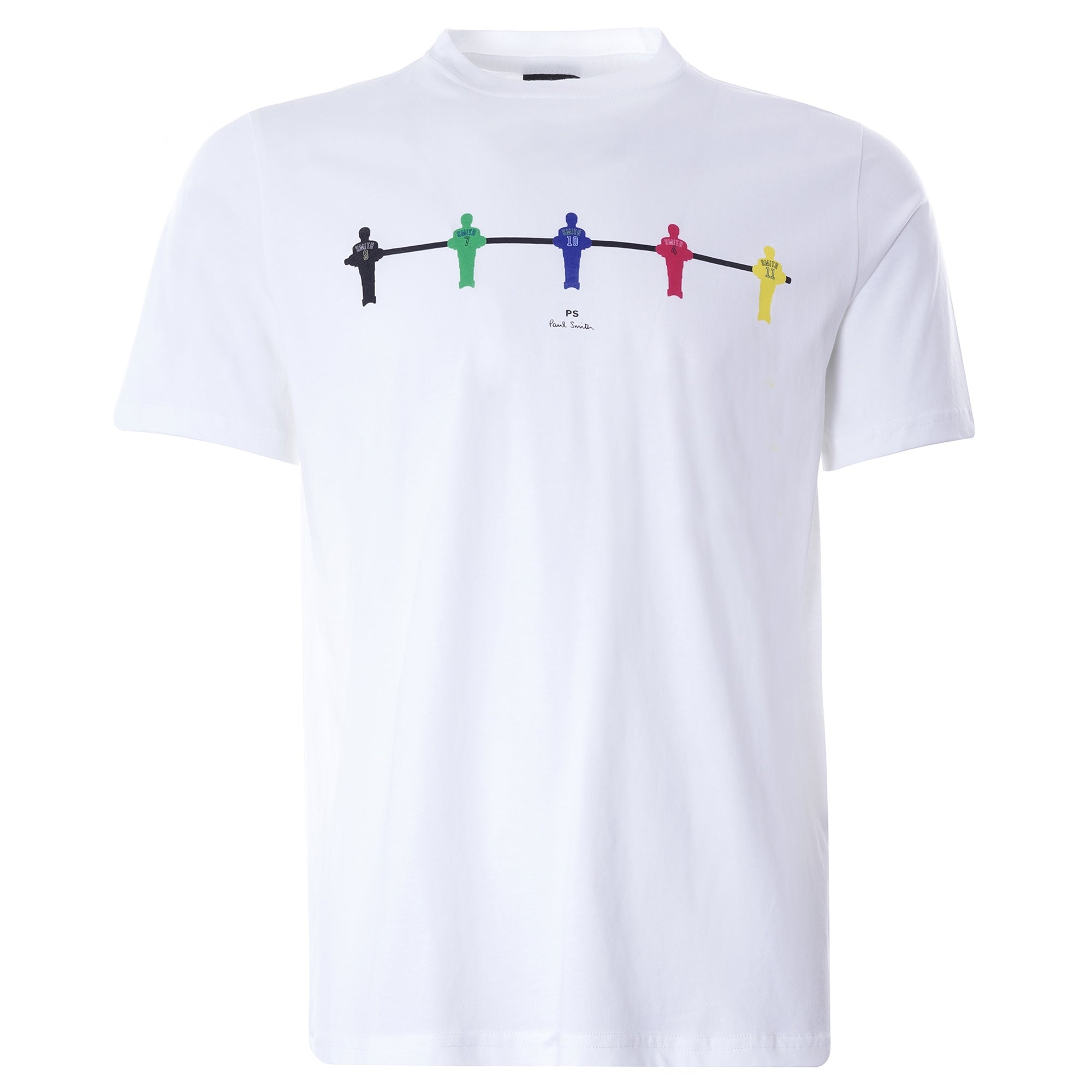 Slim-Fit Organic-Cotton 'Tabletop Football' Print T-Shirt - White
