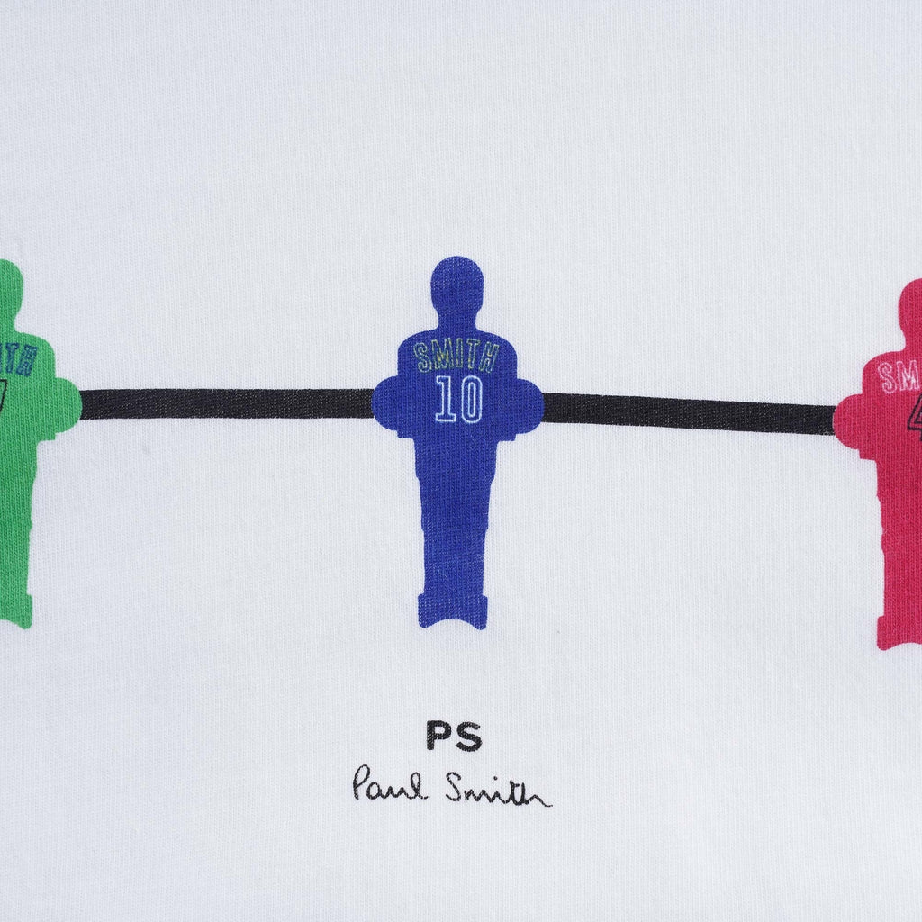 Slim-Fit Organic-Cotton 'Tabletop Football' Print T-Shirt - White