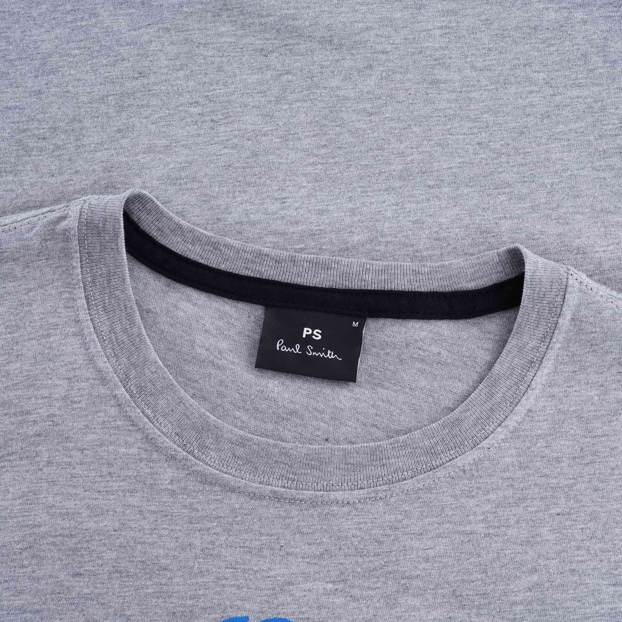 Slim-Fit 'Skater Monkey' Print Organic-Cotton T-Shirt - Melange