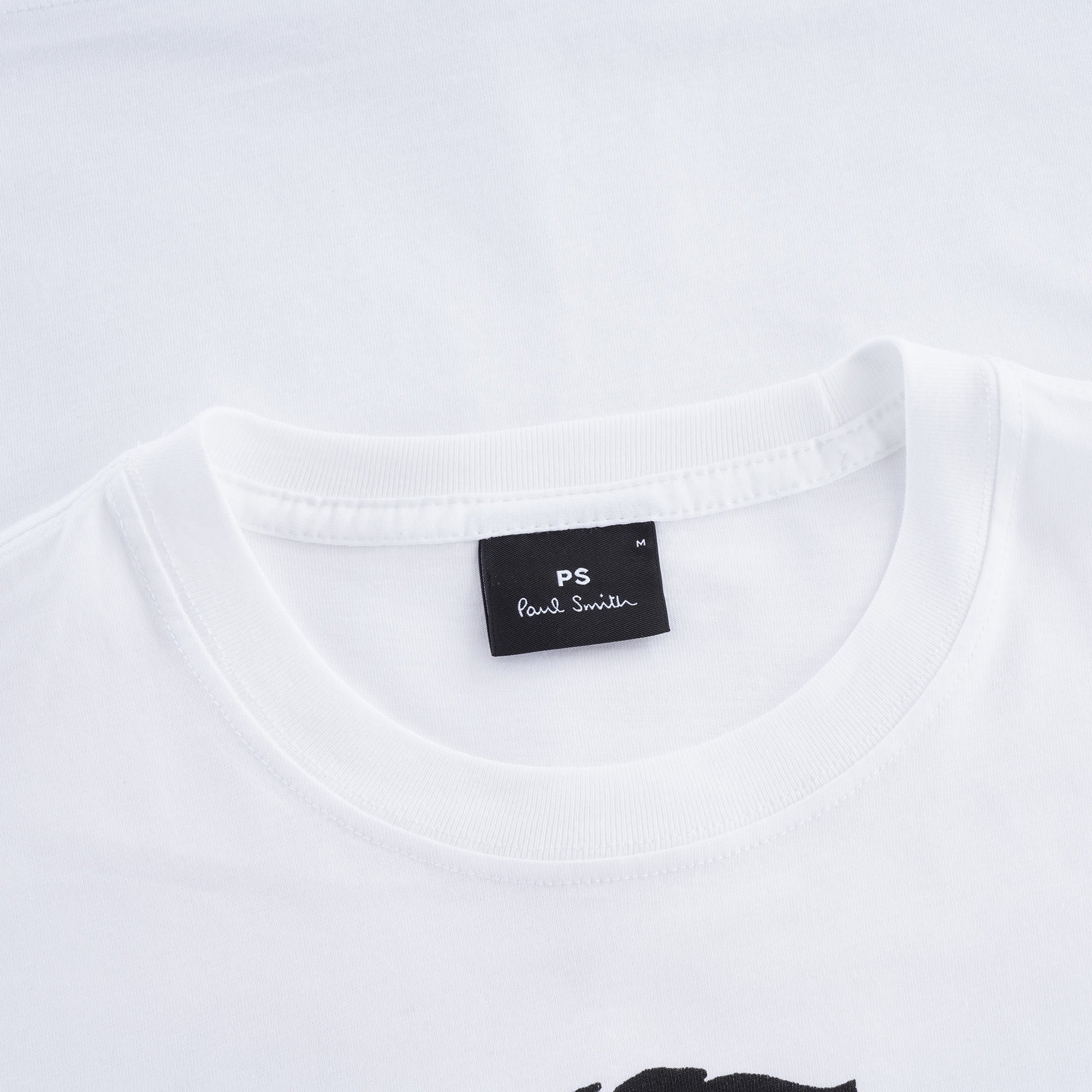 Slim-Fit 'Skater Monkey' Print Organic-Cotton T-Shirt - White