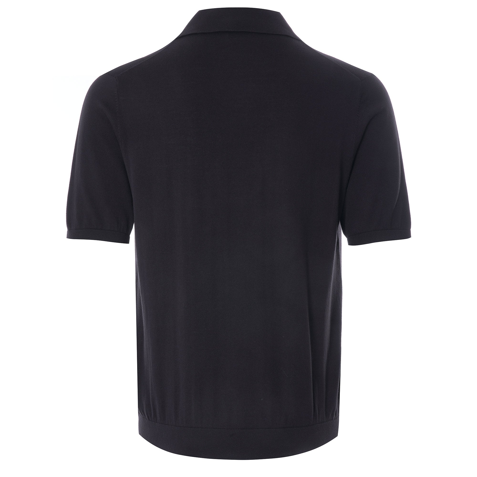 Zebra Logo Knitted Polo Shirt - Black