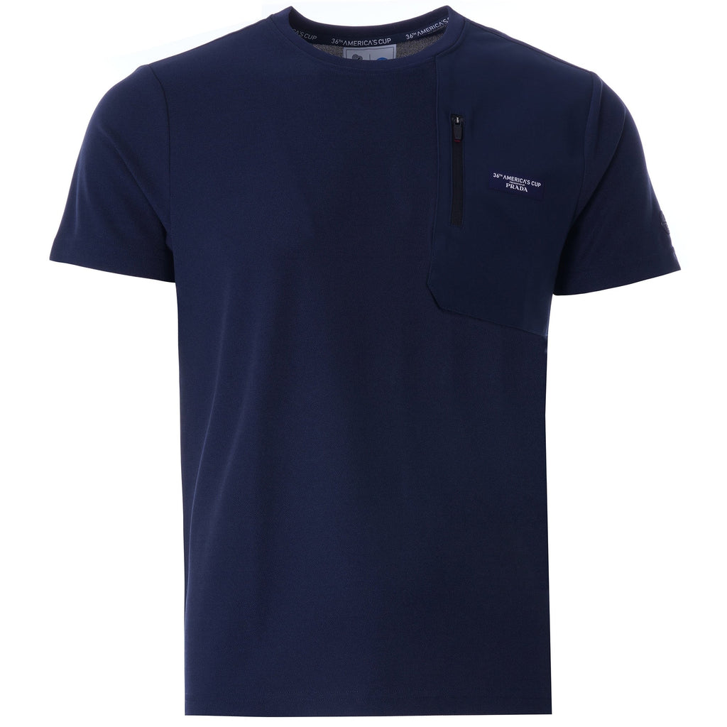 Recycled Piqu T-Shirt - Blue Navy