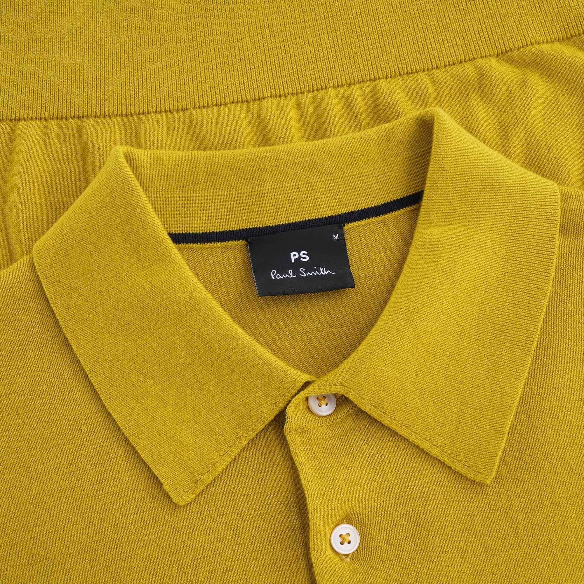 Zebra Logo Knitted Polo Shirt - Acid