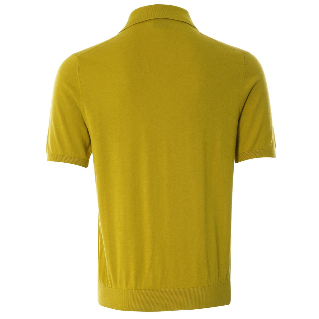 Zebra Logo Knitted Polo Shirt - Acid