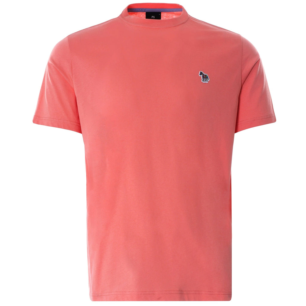 Organic-Cotton Zebra Logo T-Shirt - Coral