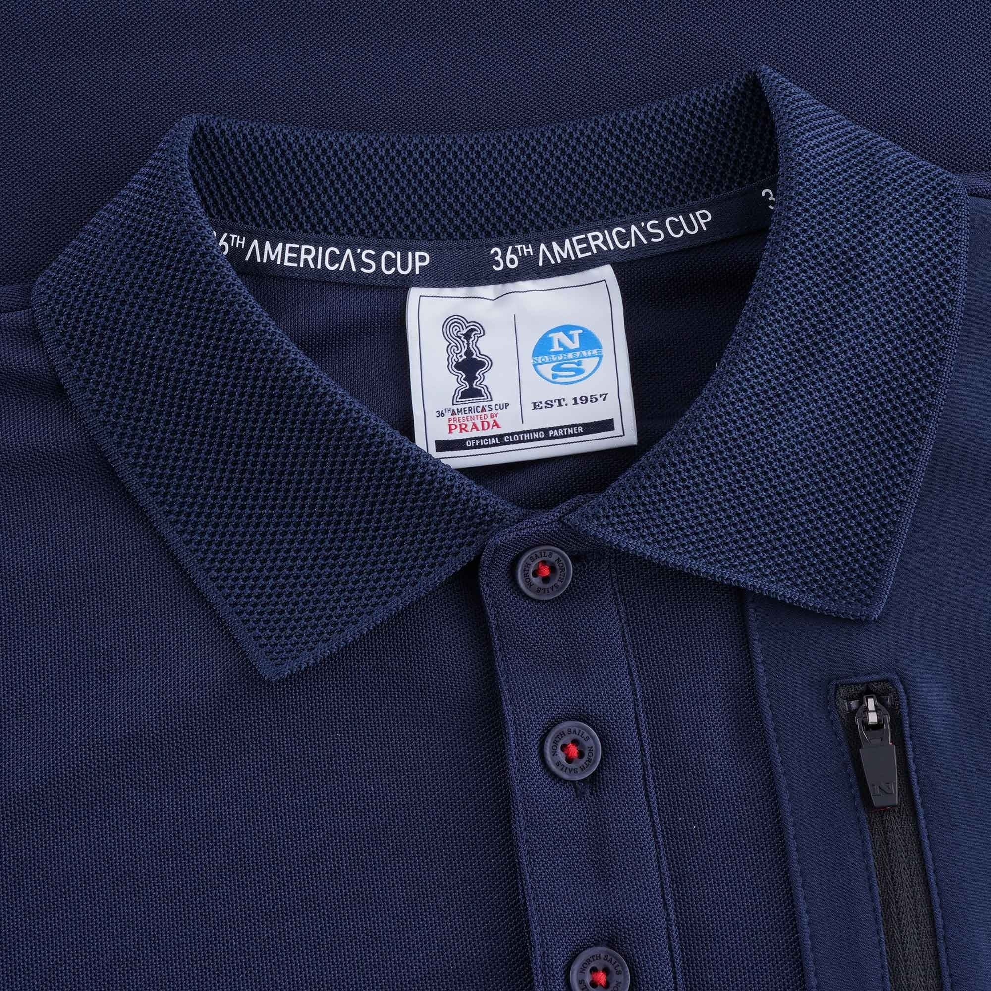 Otara Recycled Piqu Polo Shirt - Blue Navy