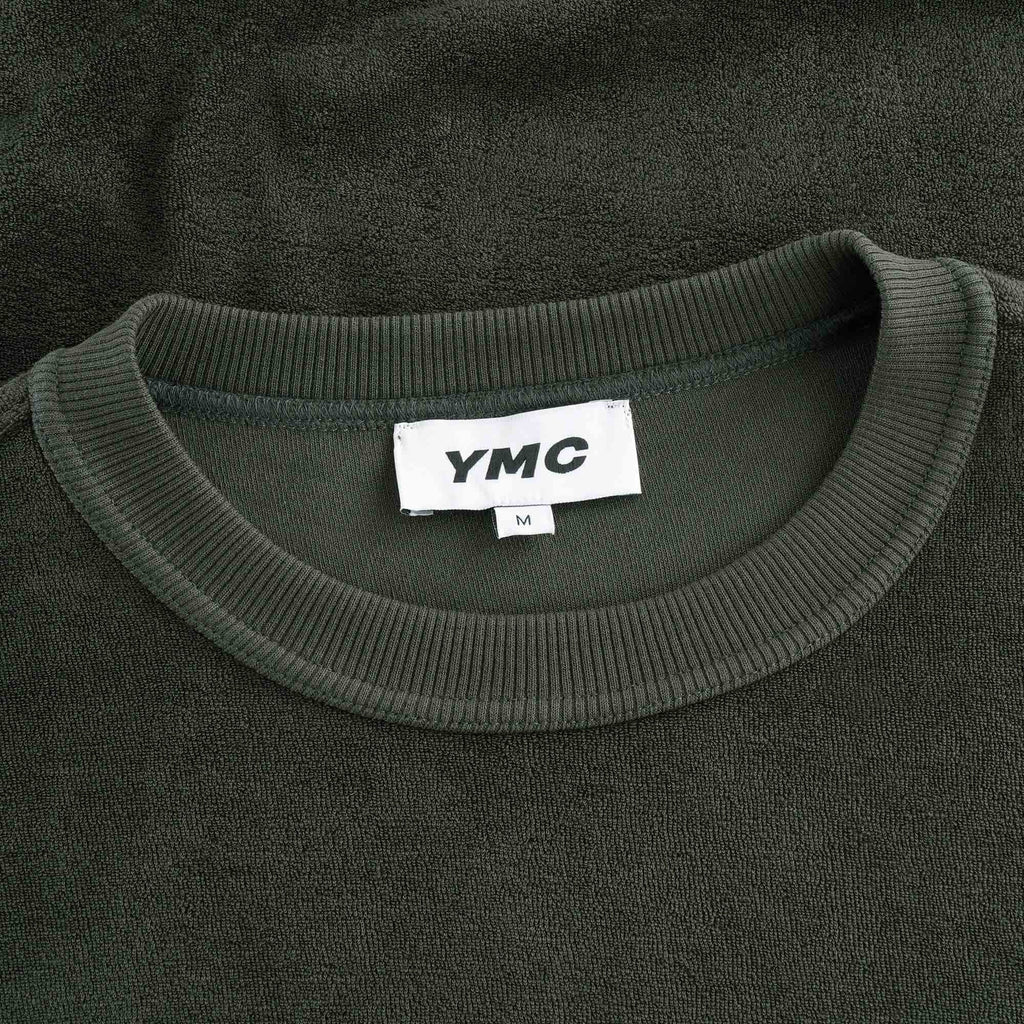 Daisy Age Cotton Towelling Crew Sweatshirt - Dark Olive