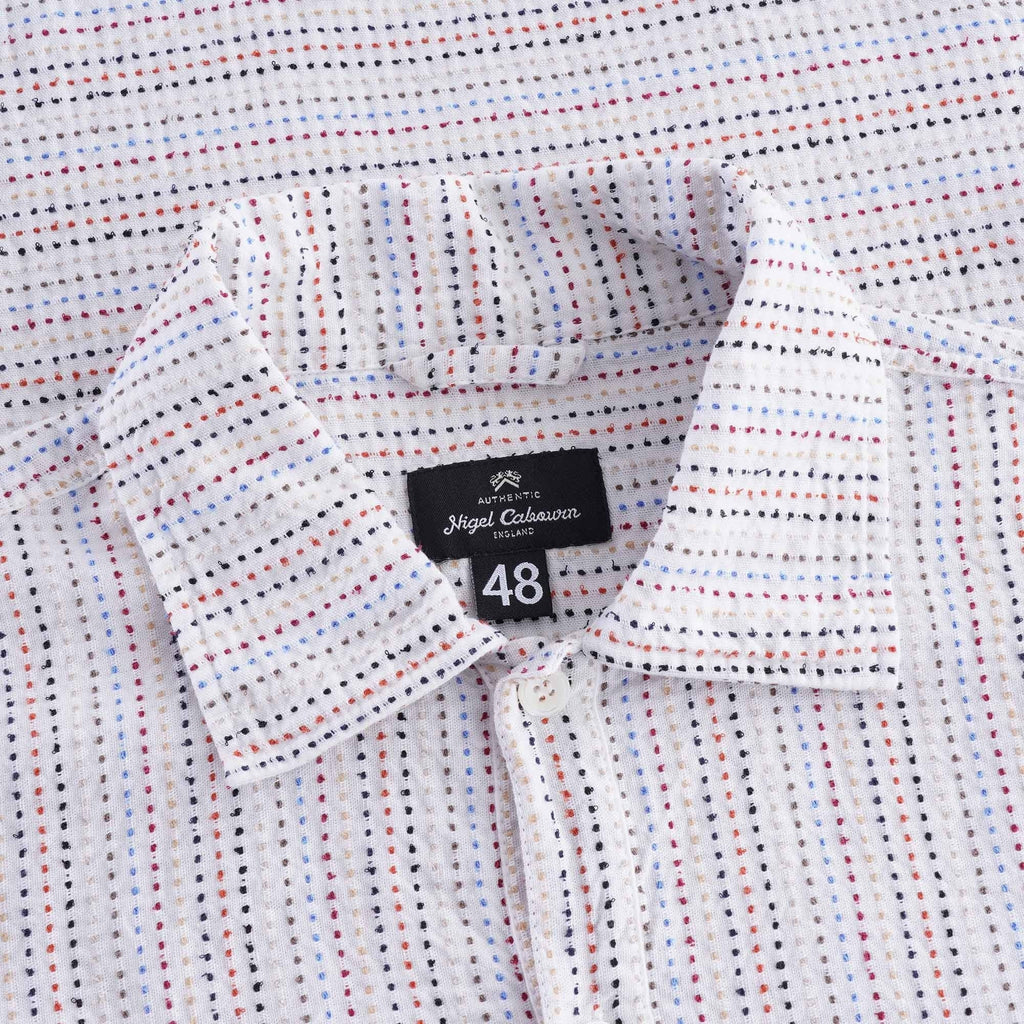 Short Sleeve Dot Shirt - White