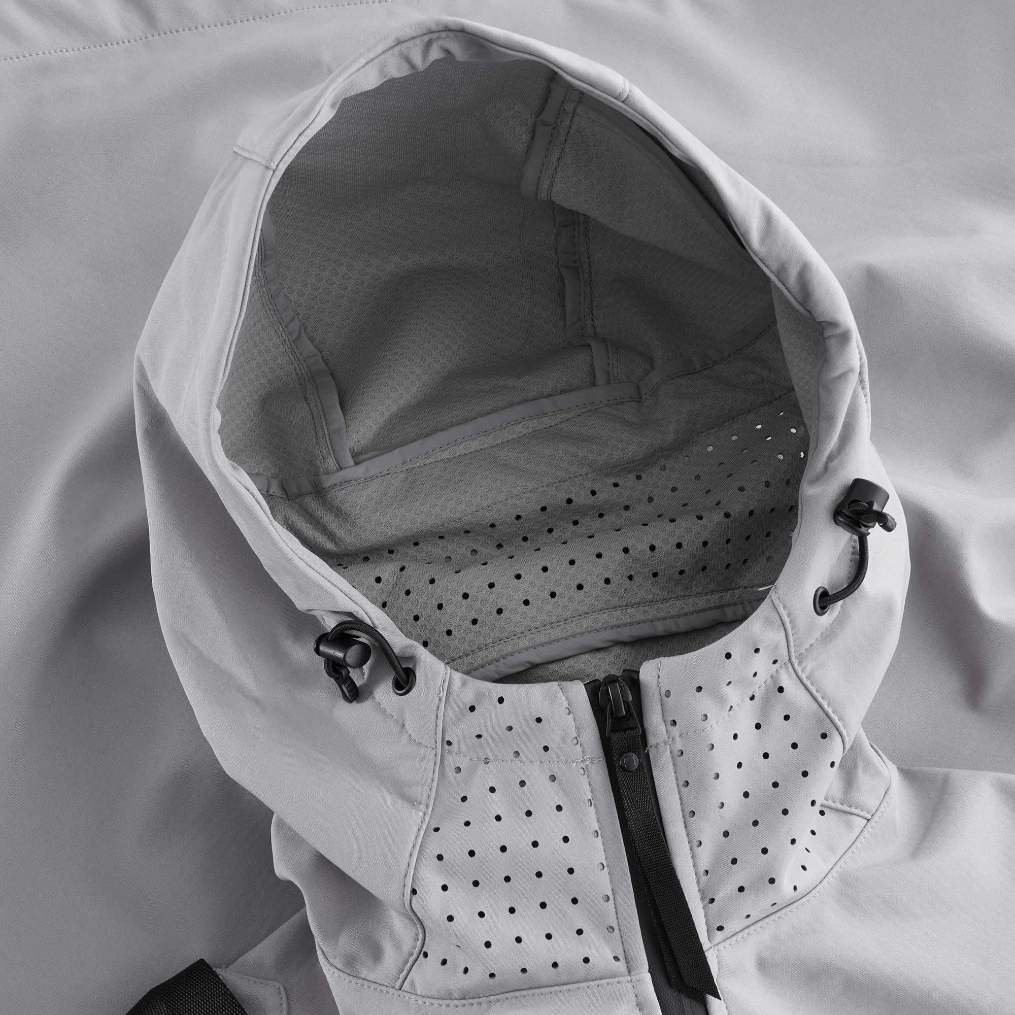 Soft Shell Hooded Jacket - Silver