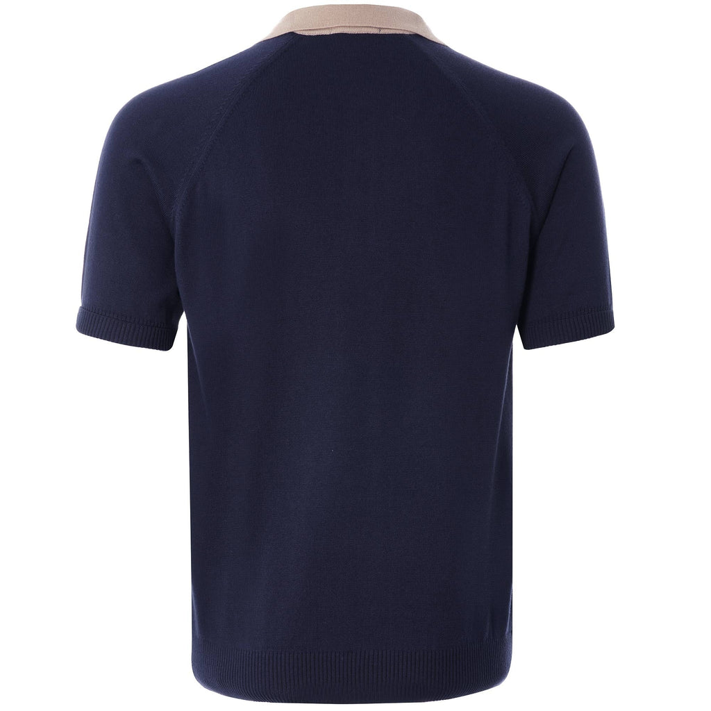 Knitted Polo - Carbon Blue