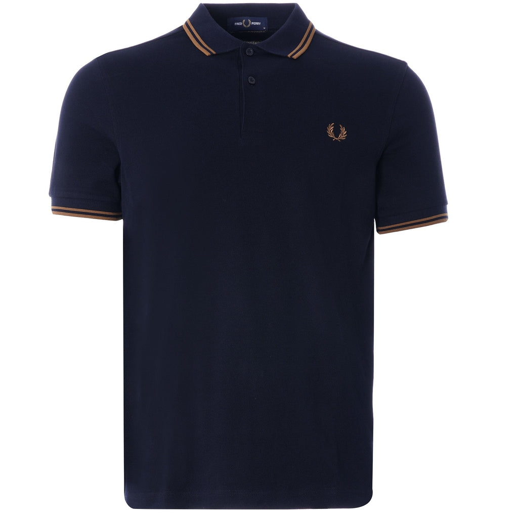 M3600 Twin Tipped Polo Shirt - Navy/Caramel