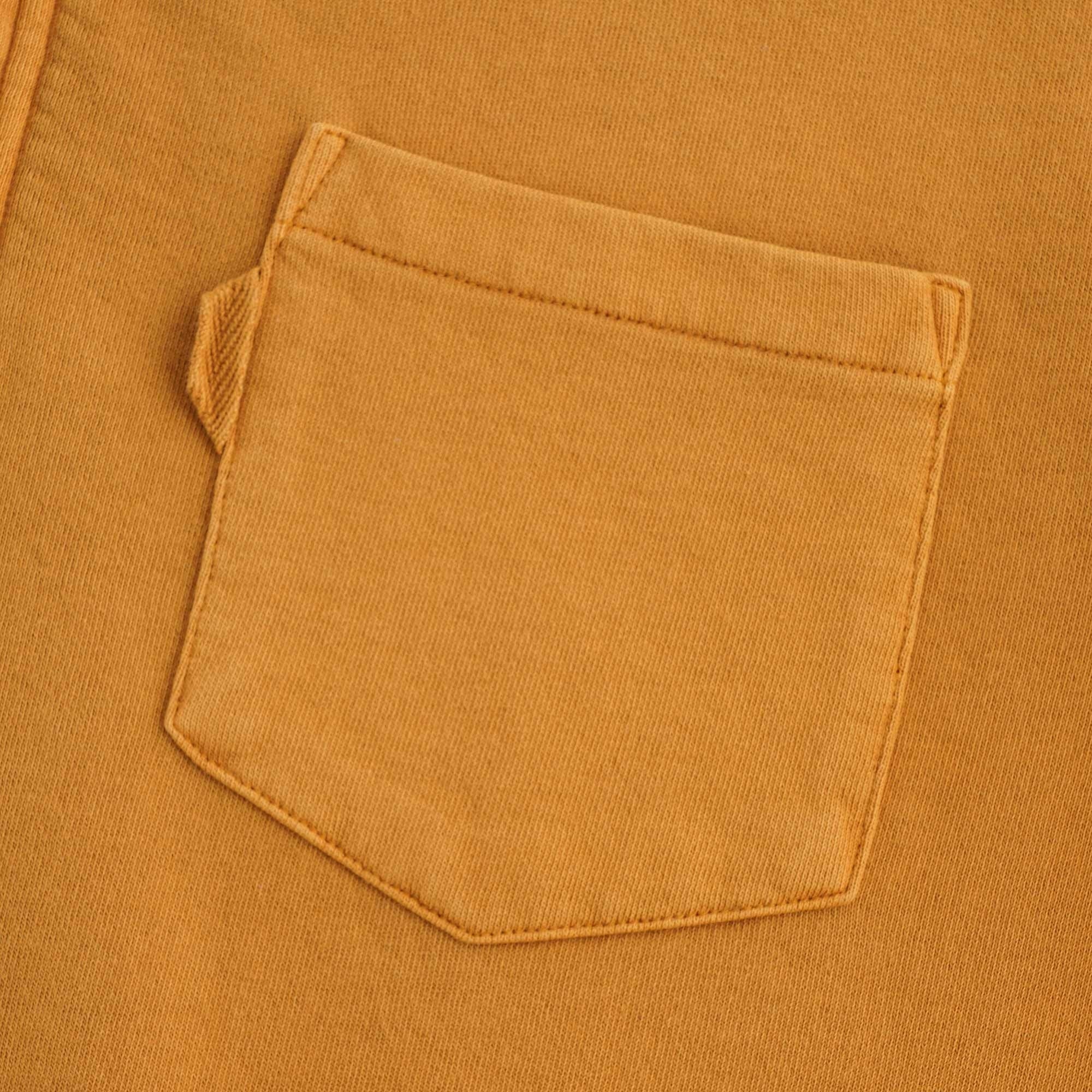 Sugden Cotton Loopback Zip Sweatshirt - Yellow