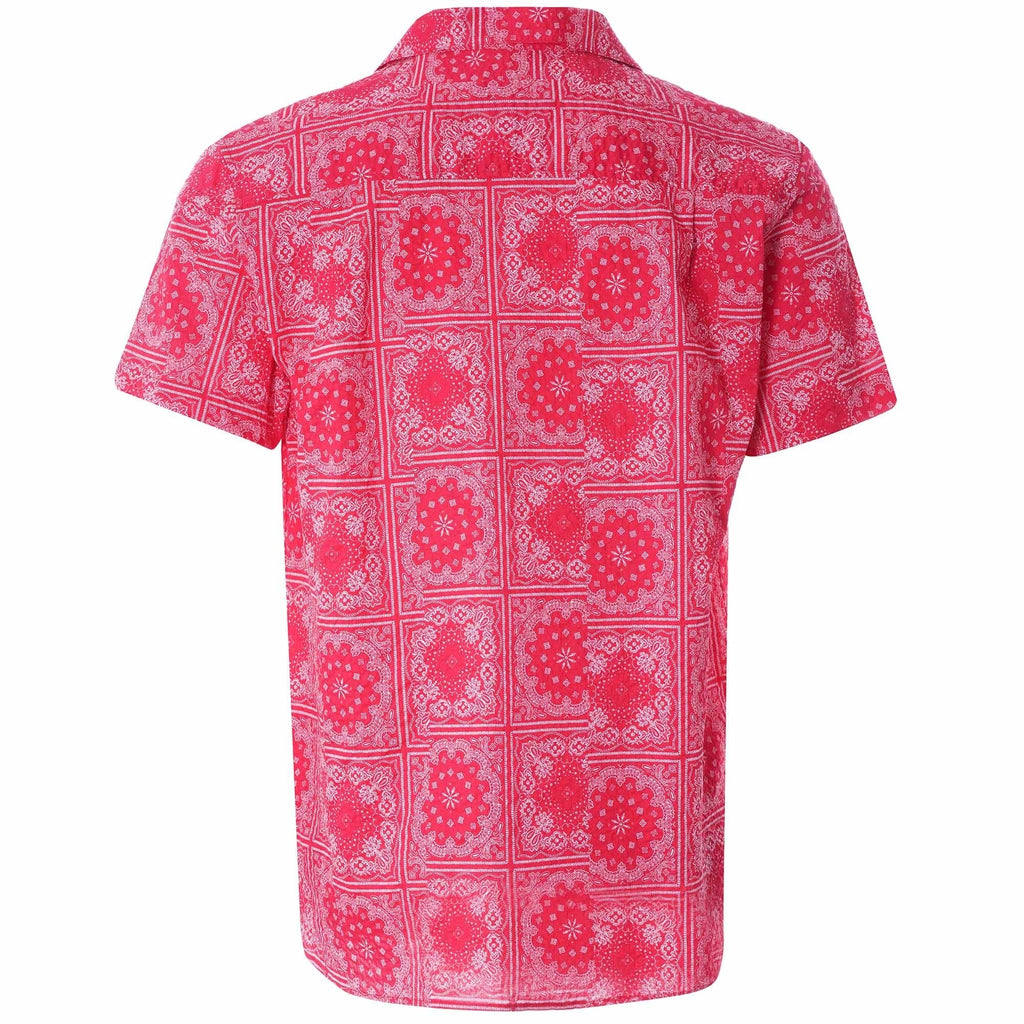Malick Cotton Bandana Print Shirt - Red