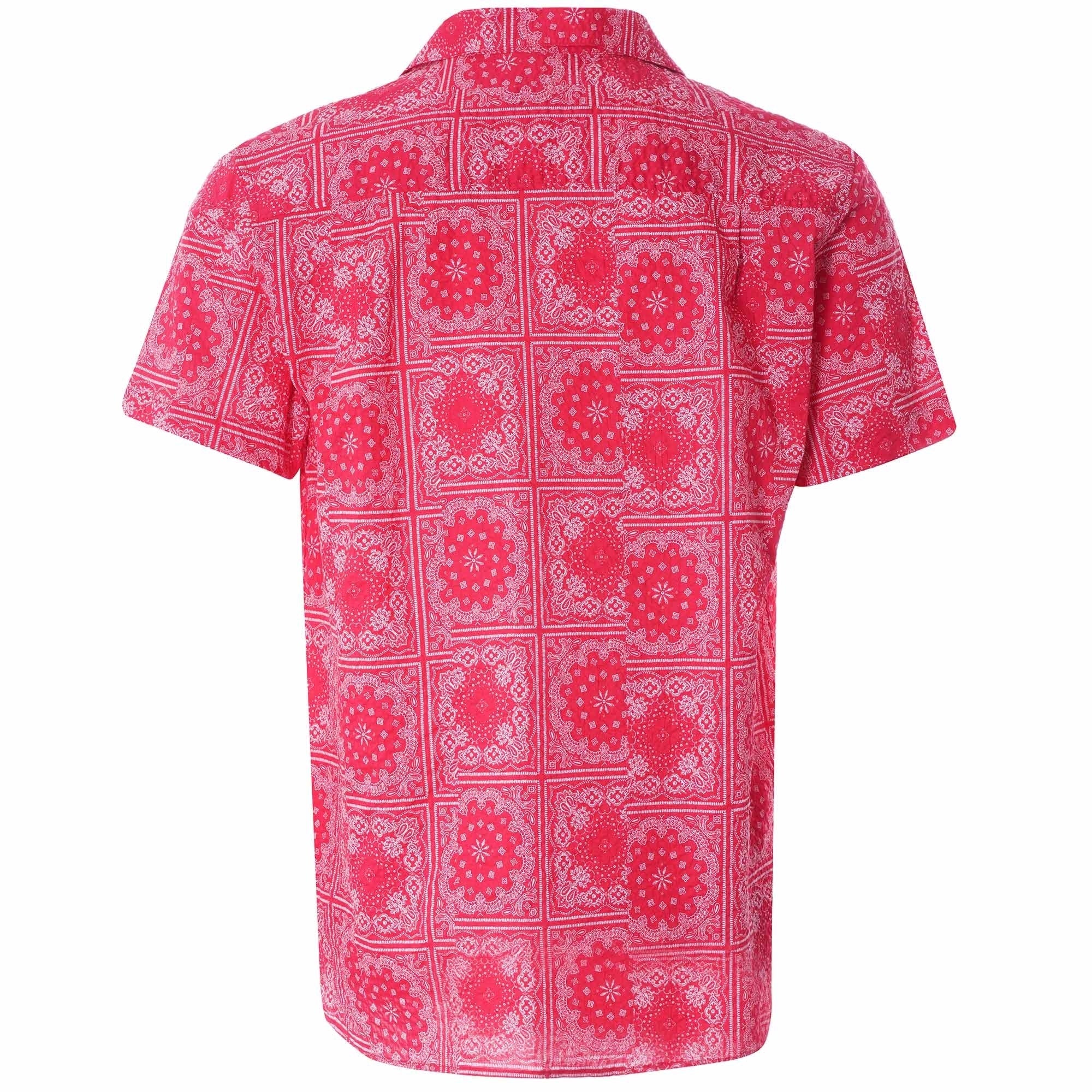 Malick Cotton Bandana Print Shirt - Red