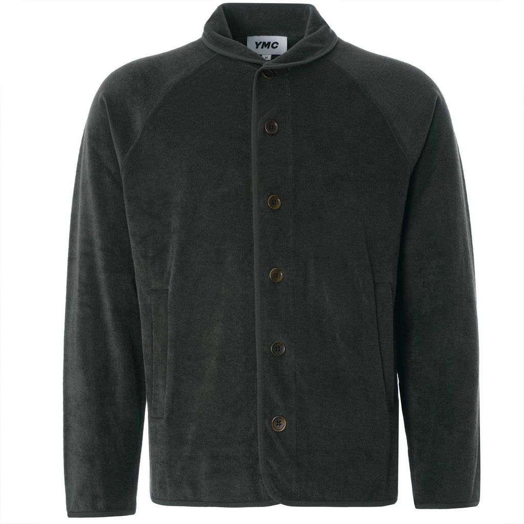 Beach Cotton Towelling Jacket - Dark Olive