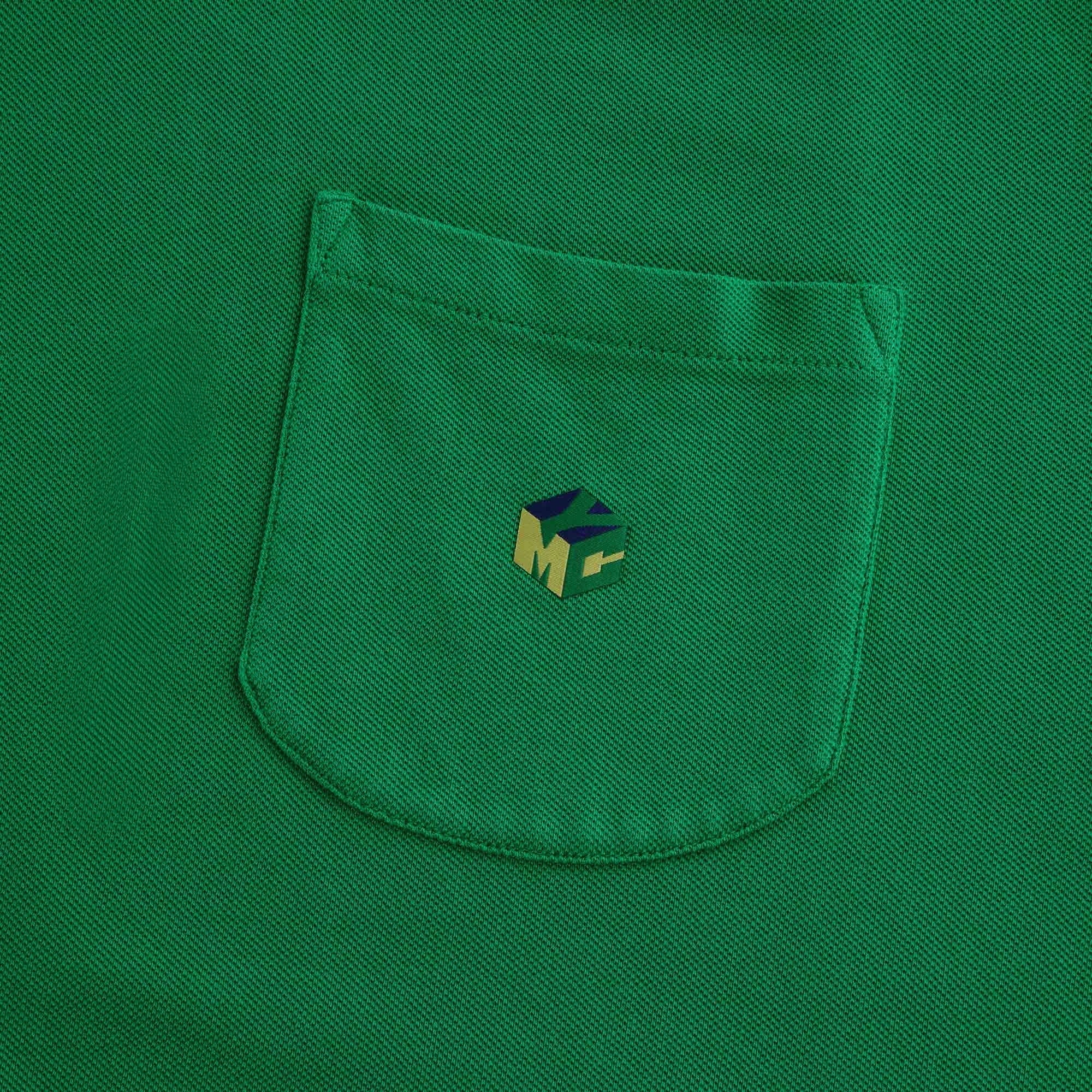 Frat Cotton Slub Jersey Polo Shirt - Green