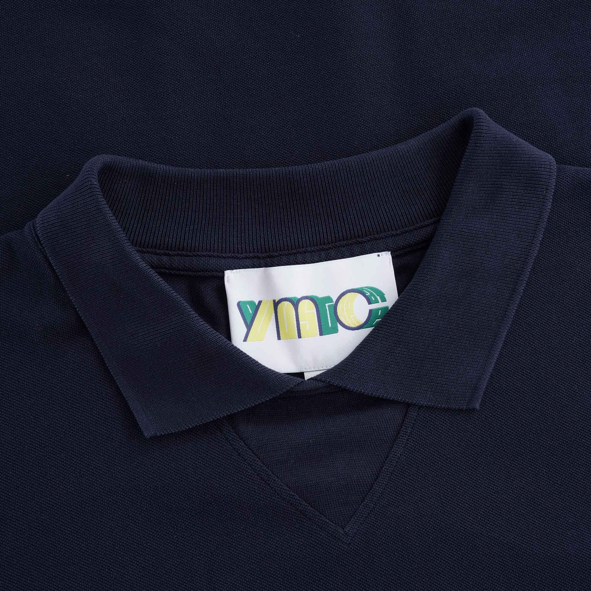 Frat Cotton Slub Jersey Polo Shirt - Navy