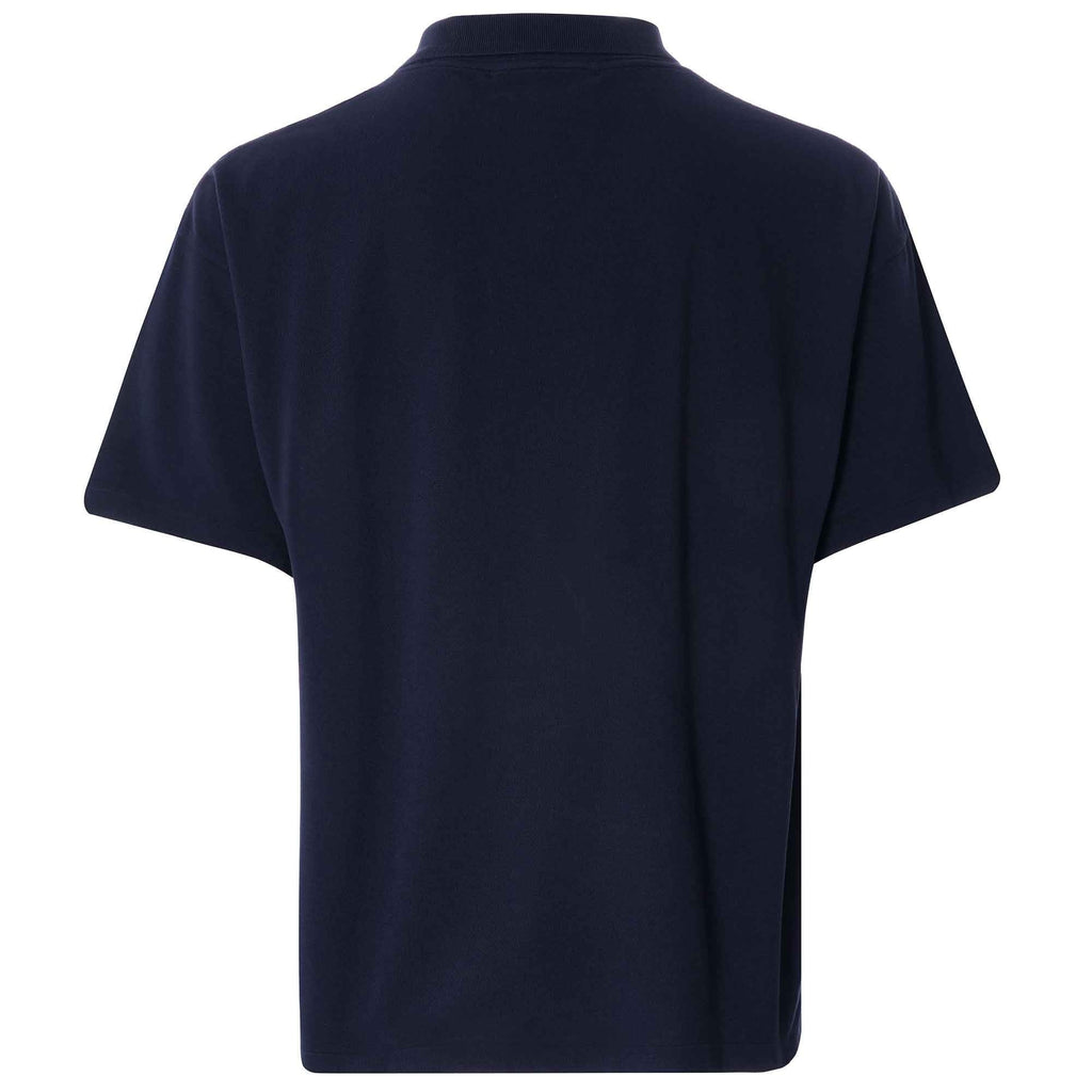 Frat Cotton Slub Jersey Polo Shirt - Navy