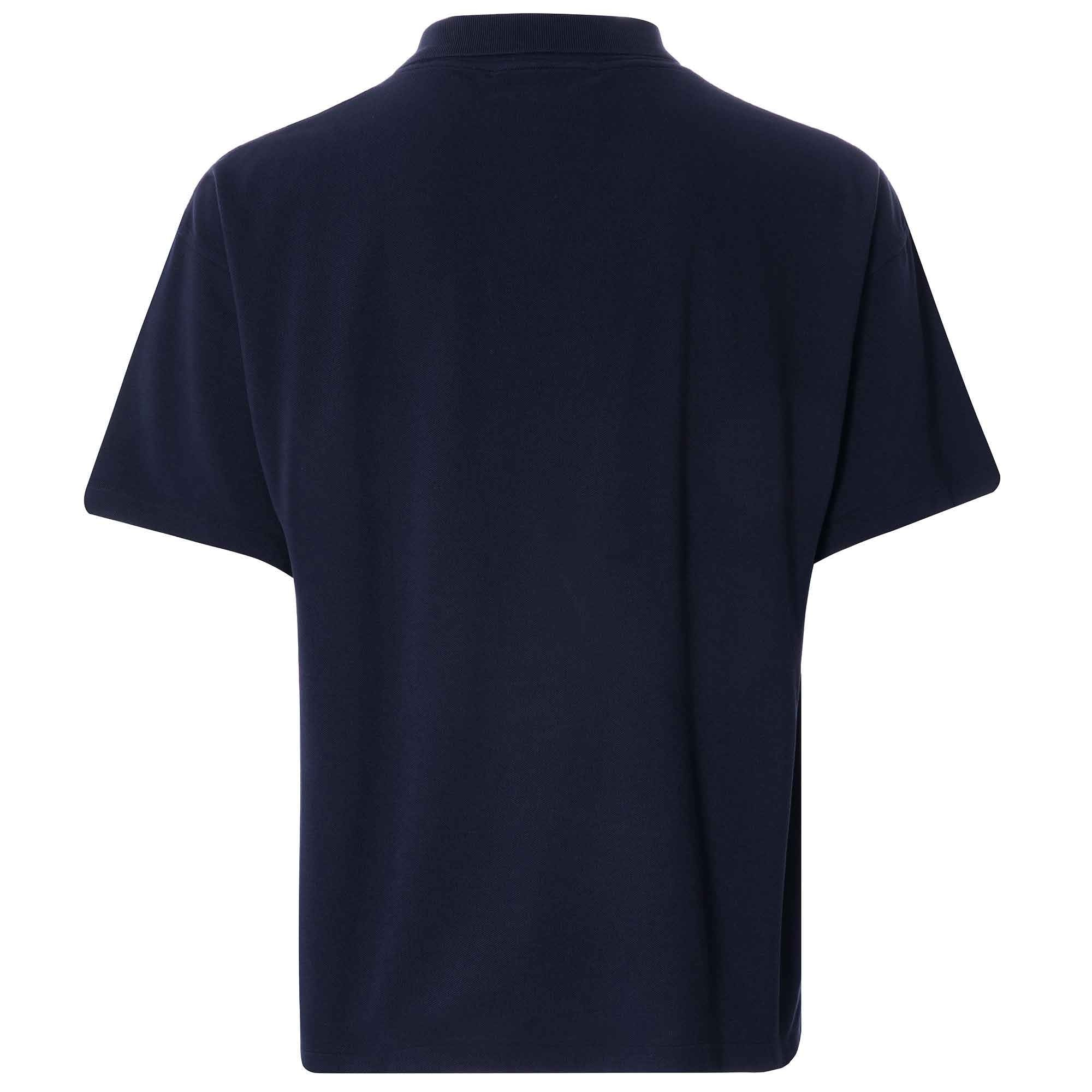 Frat Cotton Slub Jersey Polo Shirt - Navy