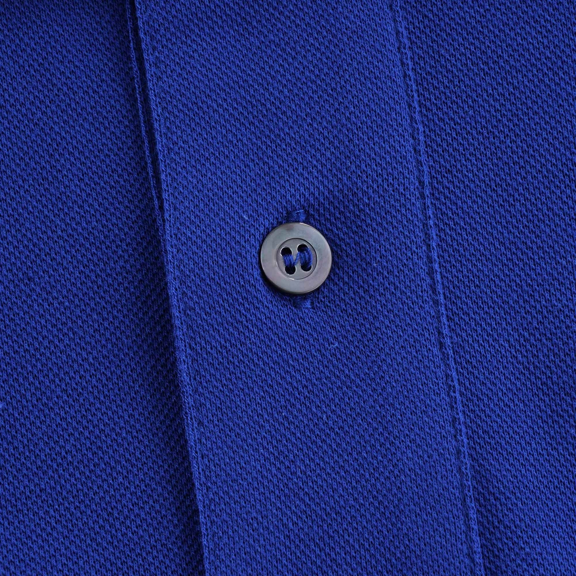 Mercerised Piqu Polo Shirt - Blue