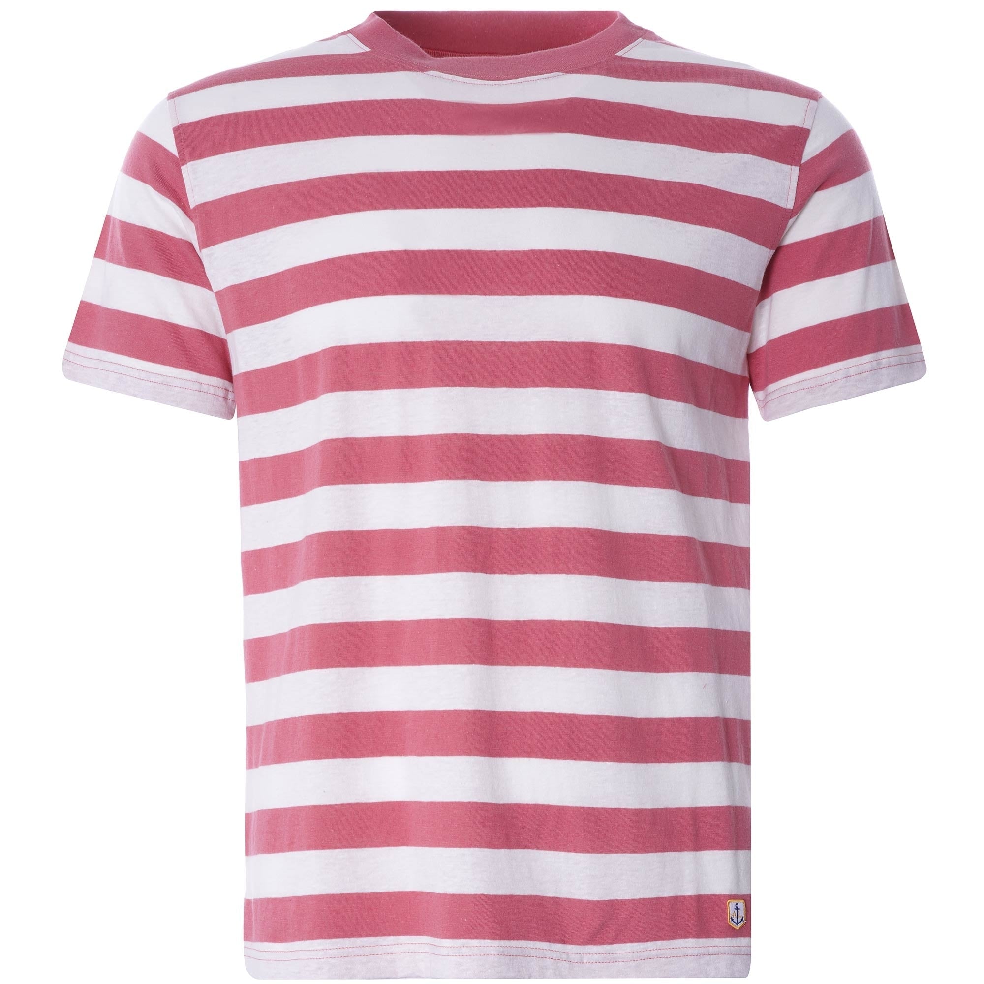 Wide Stripe Heritage T-Shirt - Pink/Natural