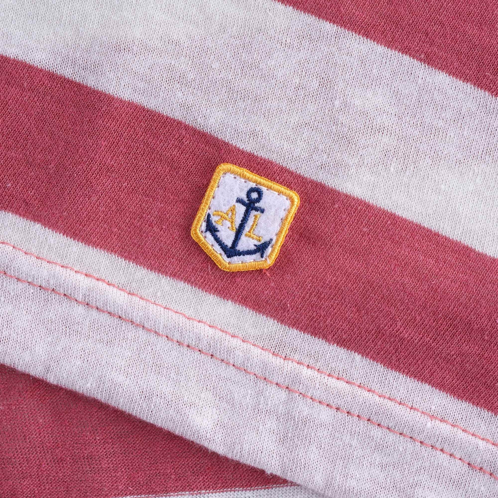 Wide Stripe Heritage T-Shirt - Pink/Natural
