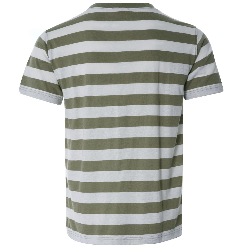 Wide Stripe Heritage T-Shirt - Khaki/Natural