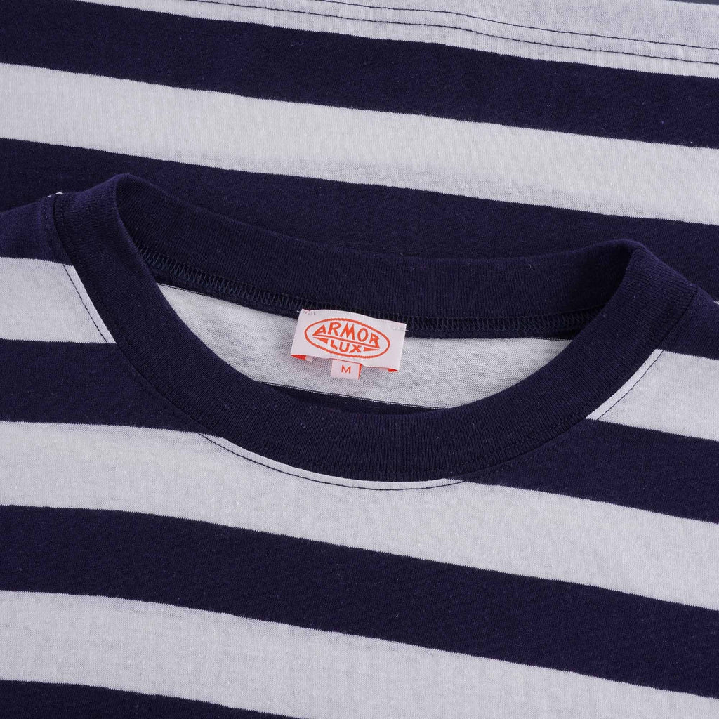 Wide Stripe Heritage T-Shirt - Khaki/Natural