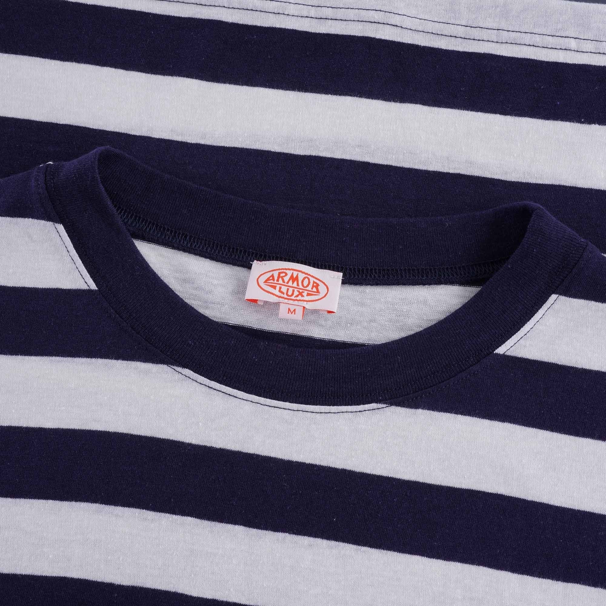 Wide Stripe Heritage T-Shirt - Khaki/Natural