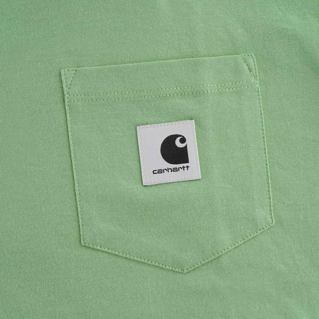 Womens L/S Pocket T-Shirt - Mineral Green