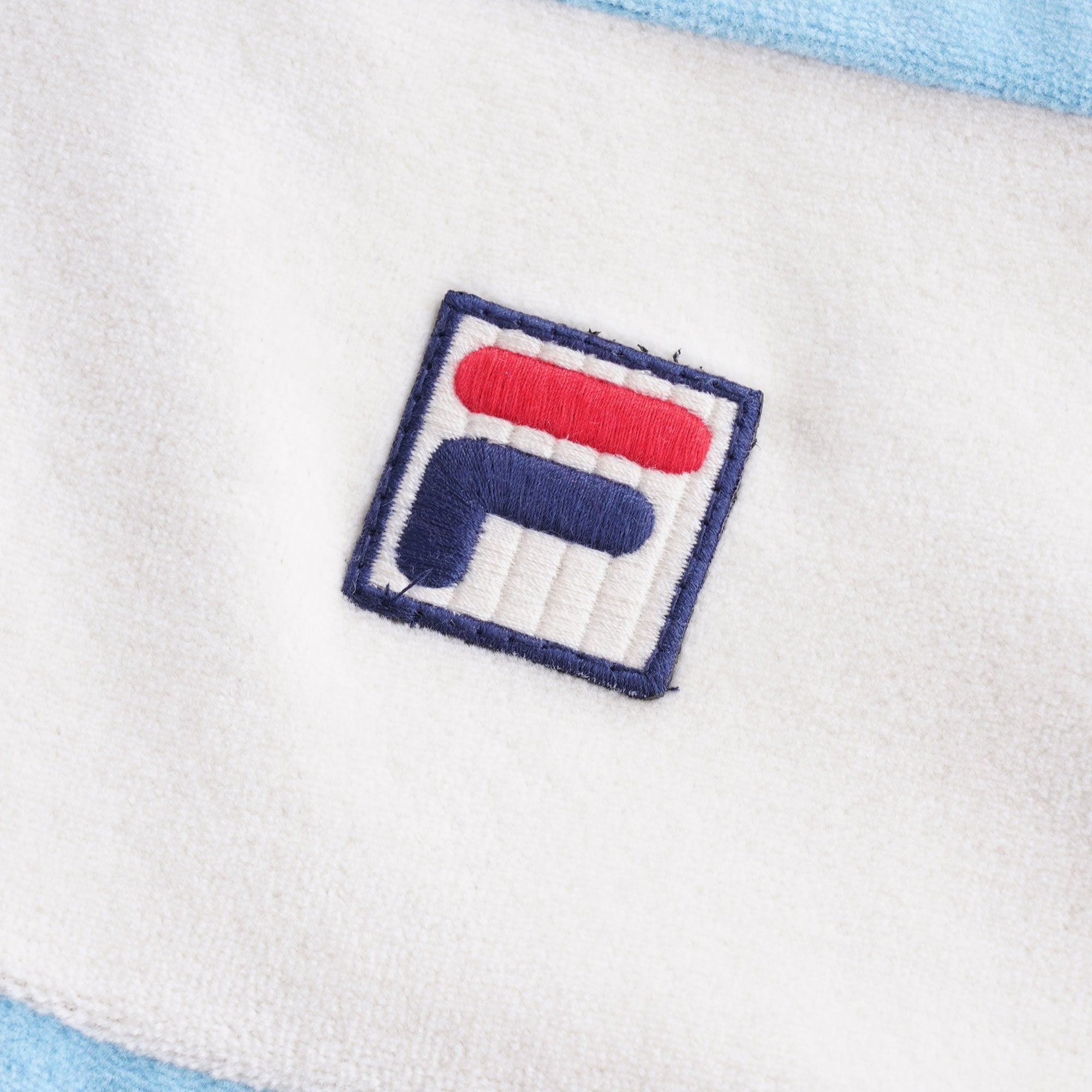 Slane Velour Track Top - Air Blue/Ecru/White