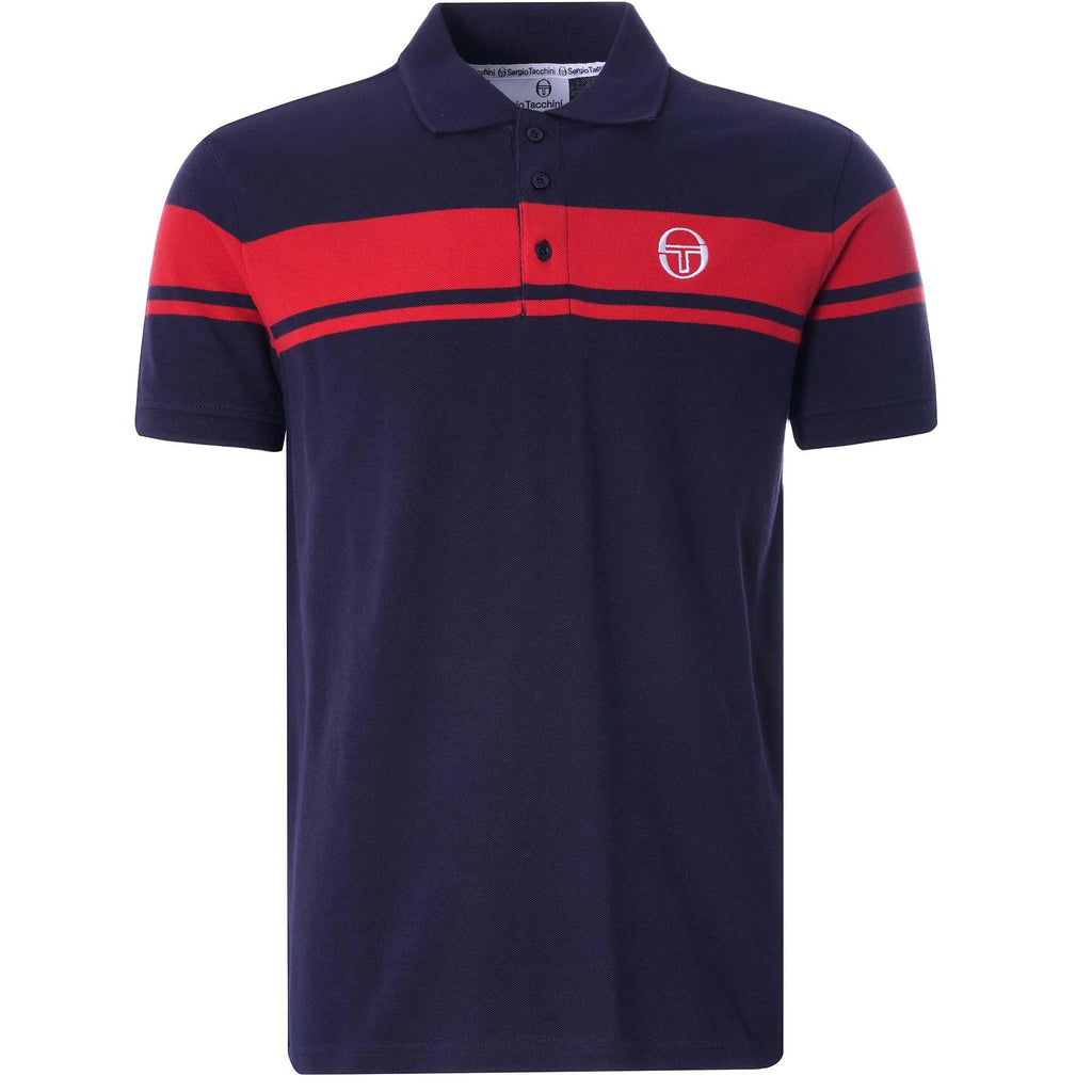 Young Line Polo Shirt - Night Sky/Red
