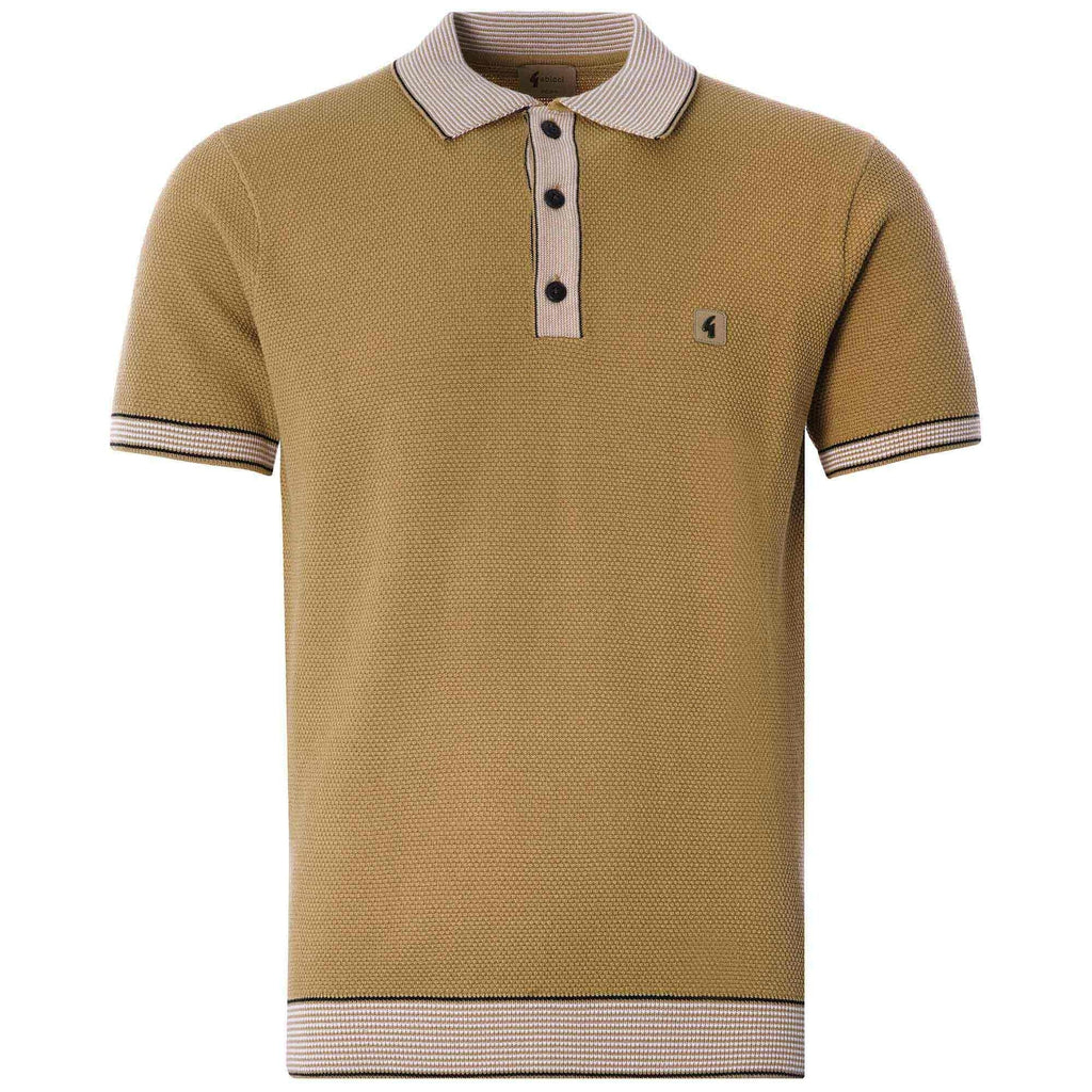 Dicaprio Knitted Polo Shirt - Sand