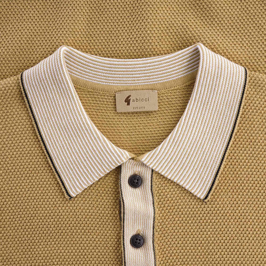 Dicaprio Knitted Polo Shirt - Sand