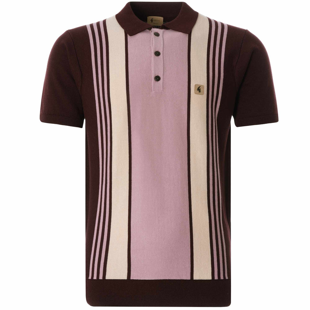 Searle Knitted Polo Shirt - Oxblood