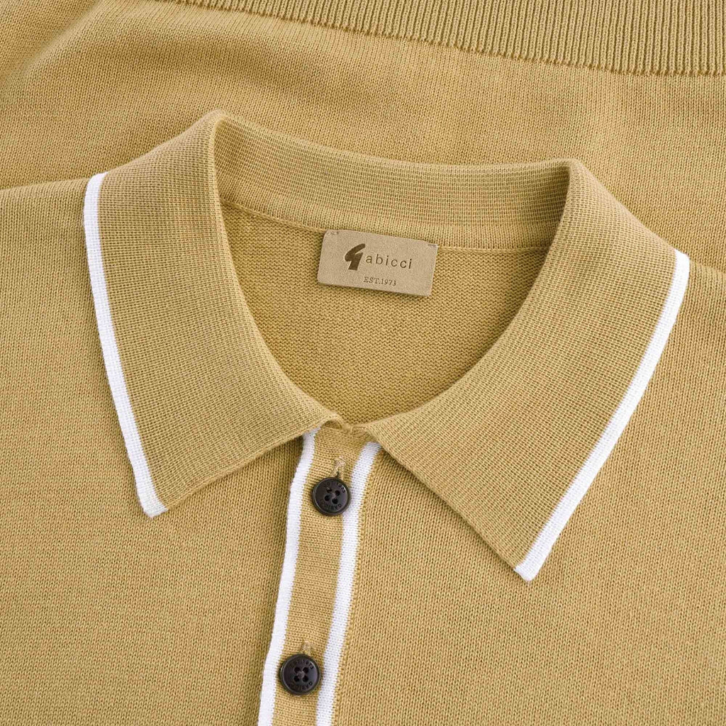 Lineker Knitted Polo Shirt  - Sand