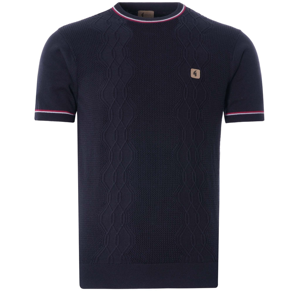 Newman Knitted T-Shirt - Navy