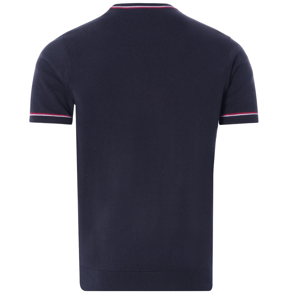 Newman Knitted T-Shirt - Navy