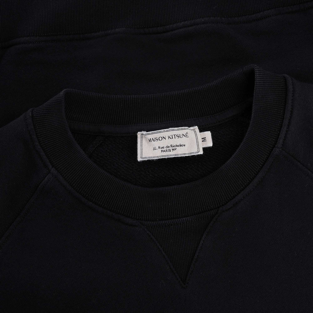Grey Fox Head Patch Classic Sweatshirt - Black